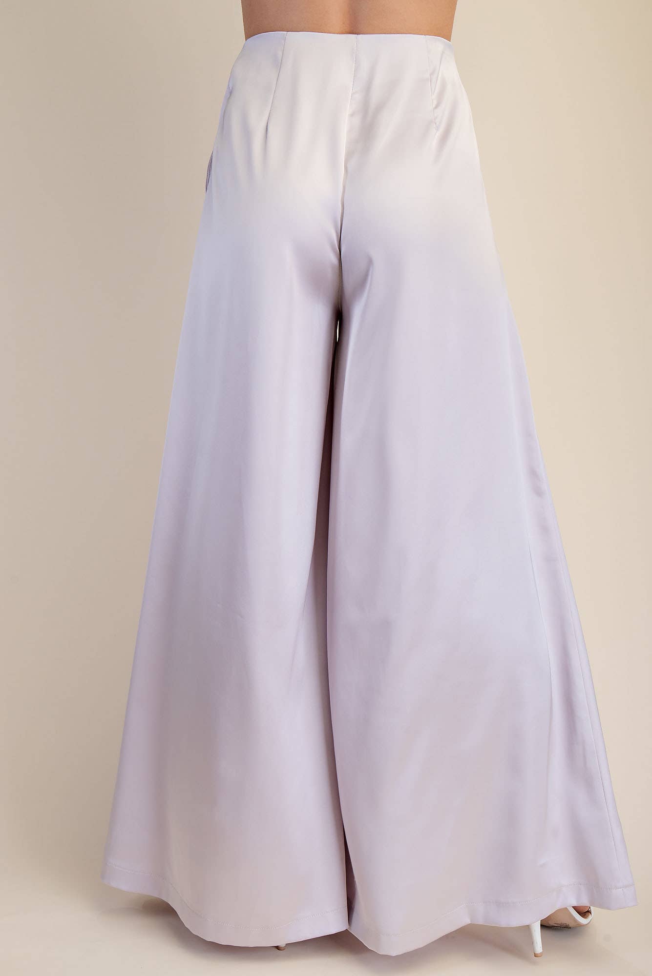 Satin A-Line Palazzo Pants